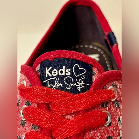Taylor Swift Frosted Red Sequin Keds - Picture 7 of 9